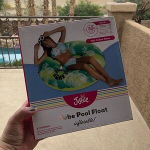 Justice Green and Yellow Palm Pool Float